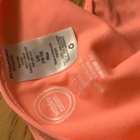 Speedo tankini top size 10 pineapples bottom hot orange Lg 10/12 wonder … - Picture 3 of 8